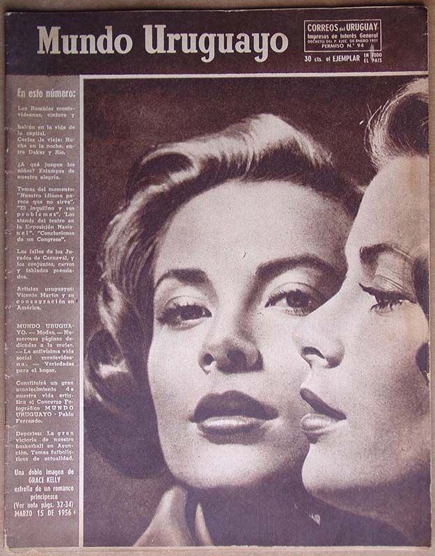 MUNDO URUGUAYO magazine side cover Issue 1925 15 March 1956
