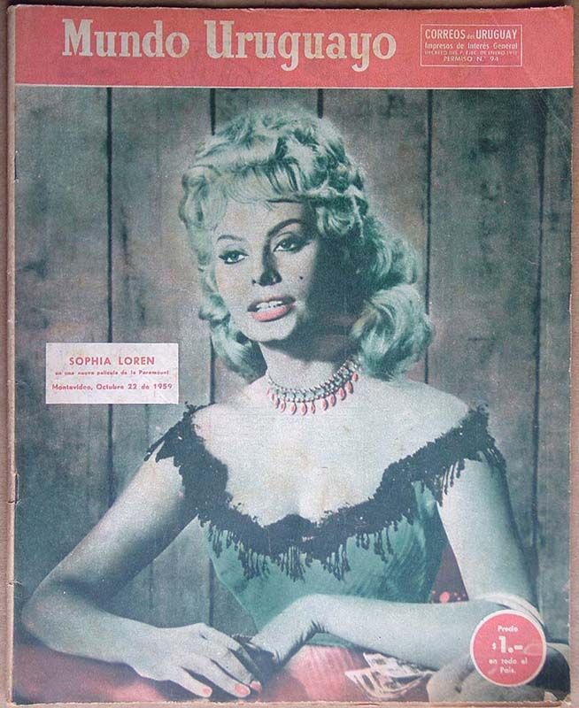 MUNDO URUGUAYO magazine side cover Issue 2113 22 October 1959