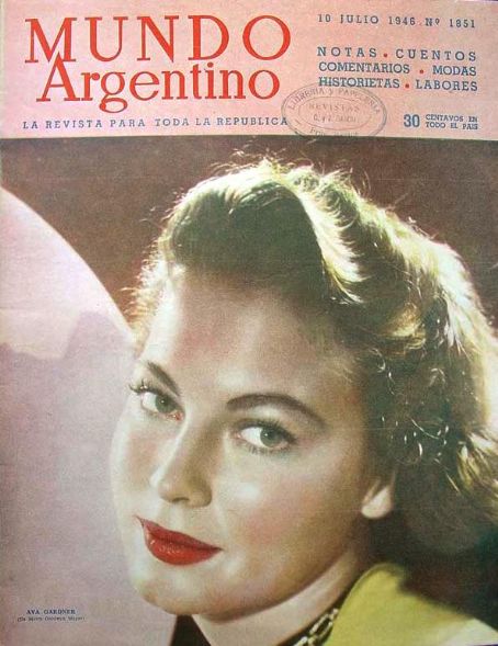 MUNDO ARGENTINO magazine side cover Issue 1851 10 July 1946