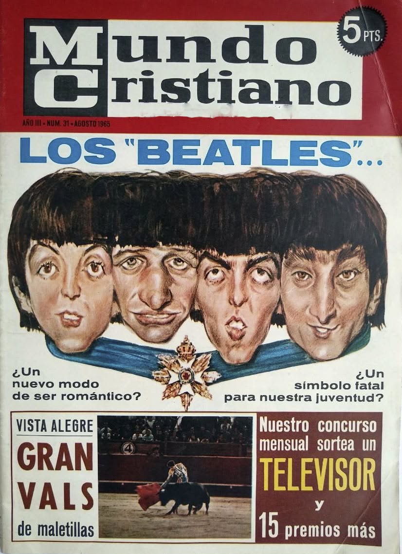 MUNDO CRISTIANO magazine side cover Issue 31  August 1965