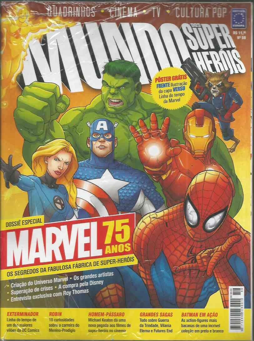 MUNDO DOS SUPER HEROIS magazine side cover Issue 59  