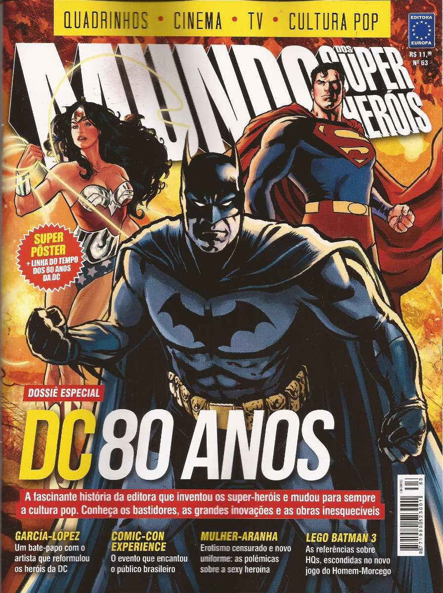 MUNDO DOS SUPER HEROIS magazine side cover Issue 63  