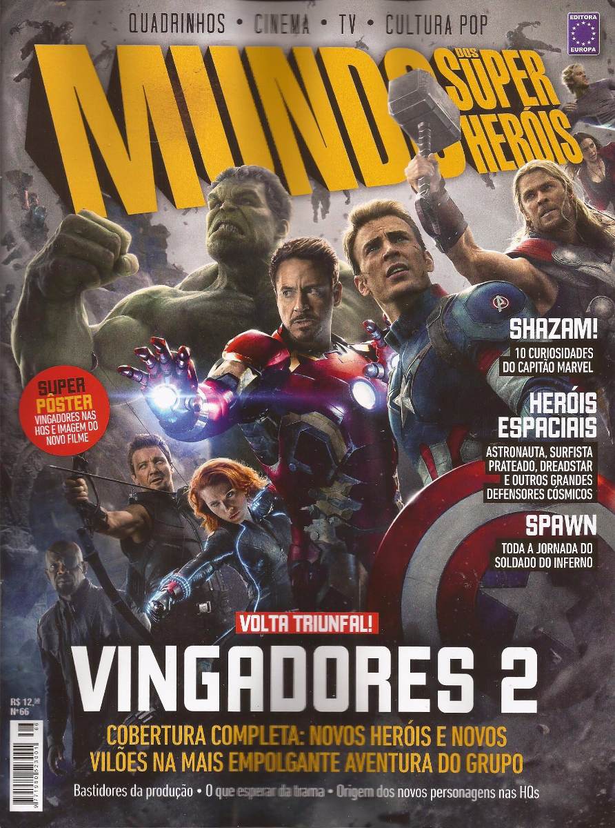 MUNDO DOS SUPER HEROIS magazine side cover Issue 66  