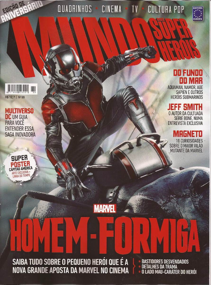 MUNDO DOS SUPER HEROIS magazine side cover Issue 69  