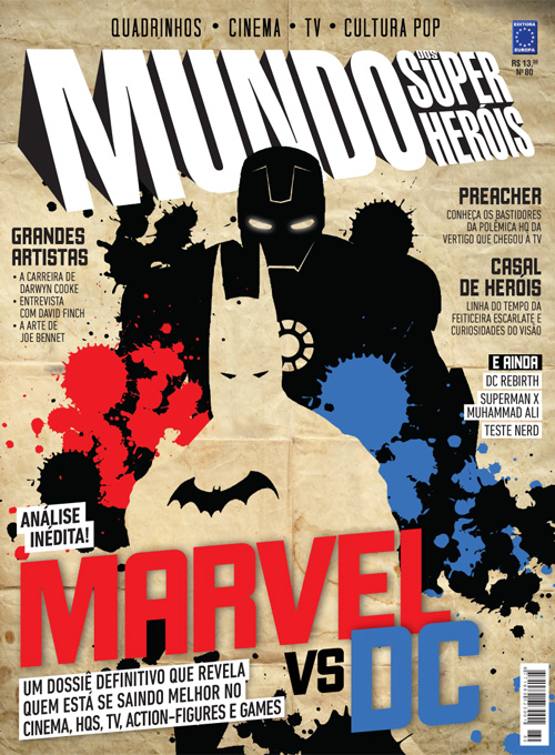 MUNDO DOS SUPER HEROIS magazine side cover Issue 80 July 2016