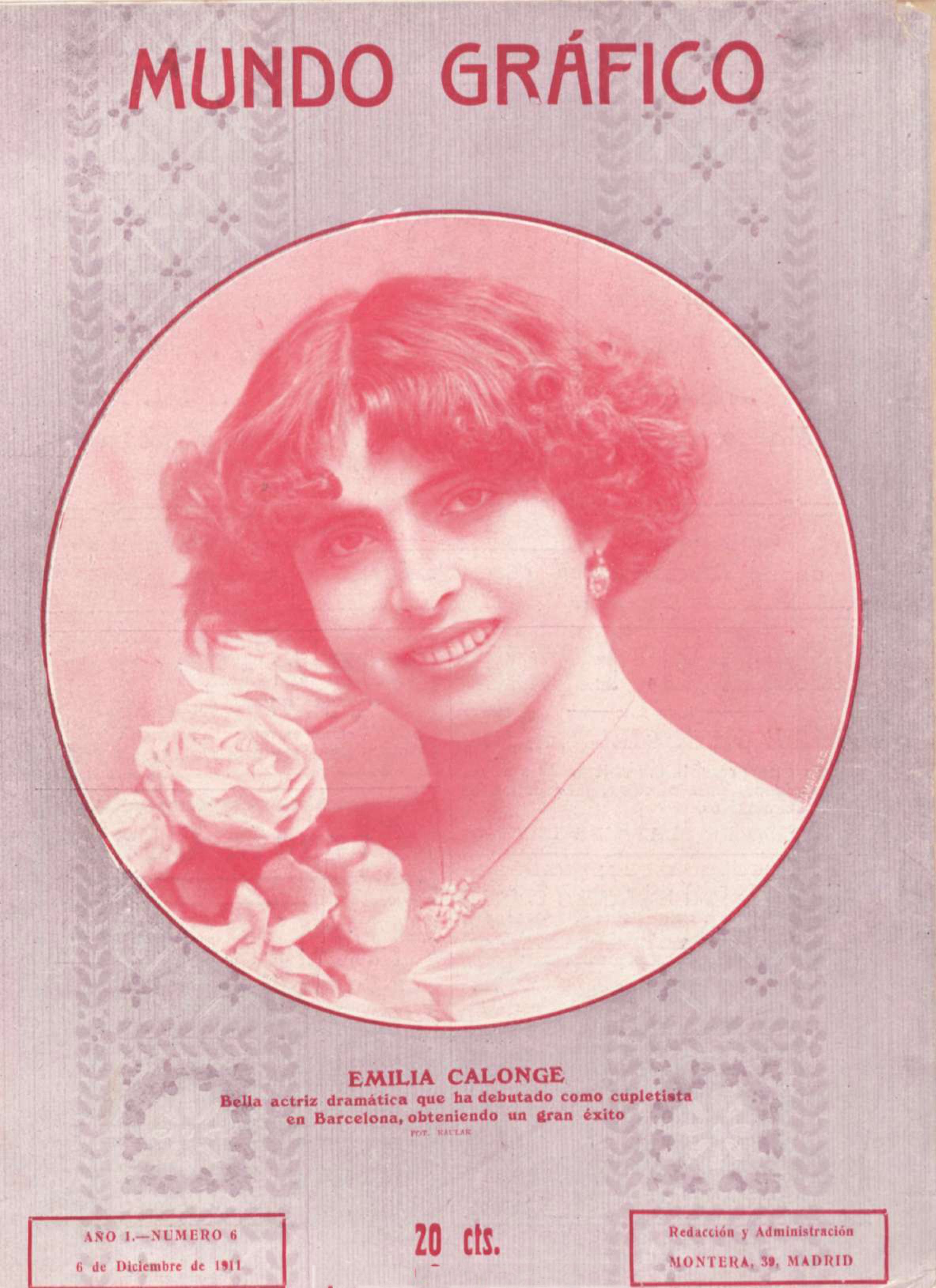 MUNDO GRAFICO magazine side cover 6 December 1911