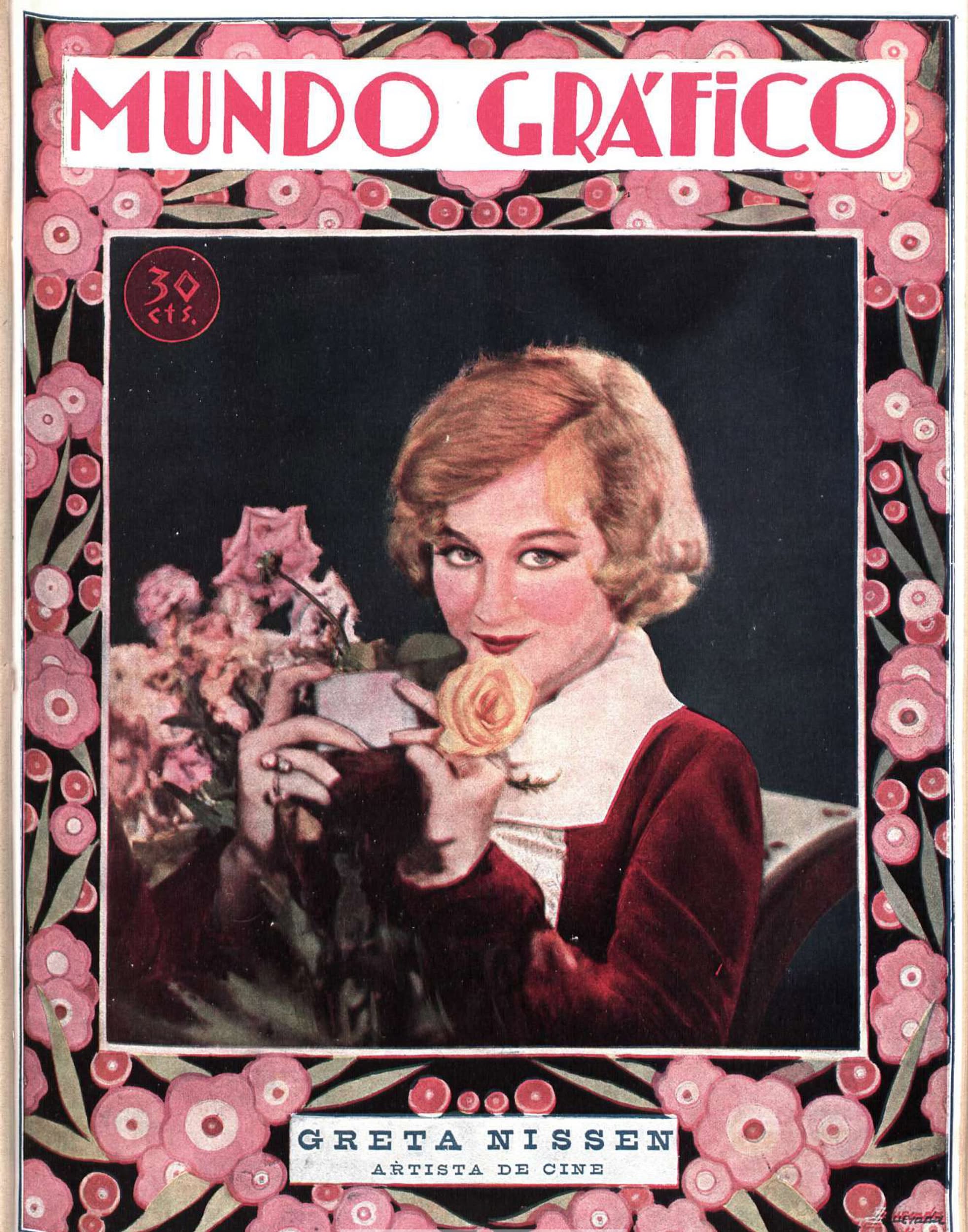 MUNDO GRAFICO magazine side cover 5 September 1928