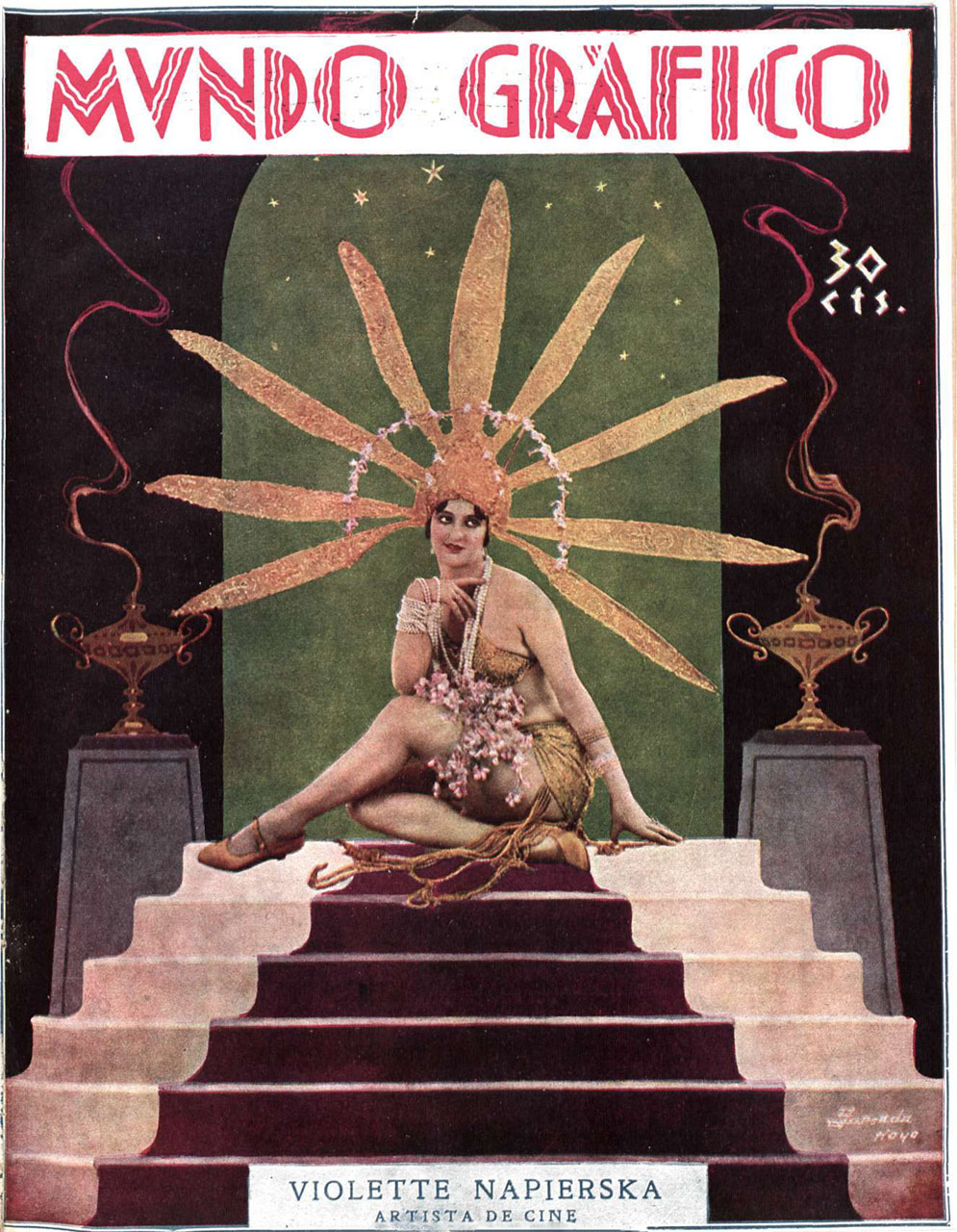MUNDO GRAFICO magazine side cover 19 September 1928
