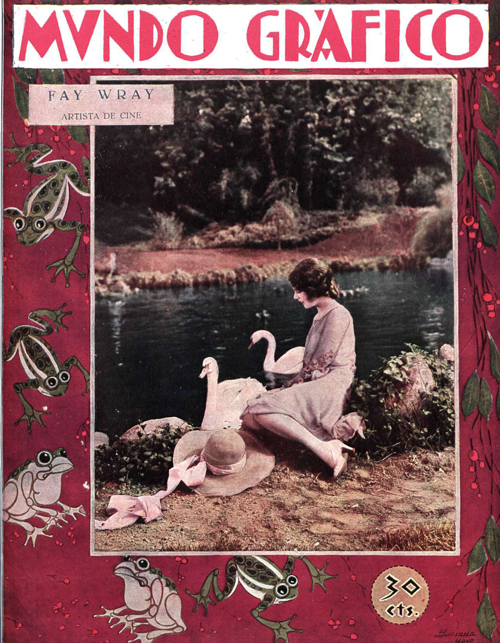 MUNDO GRAFICO magazine side cover 26 September 1928