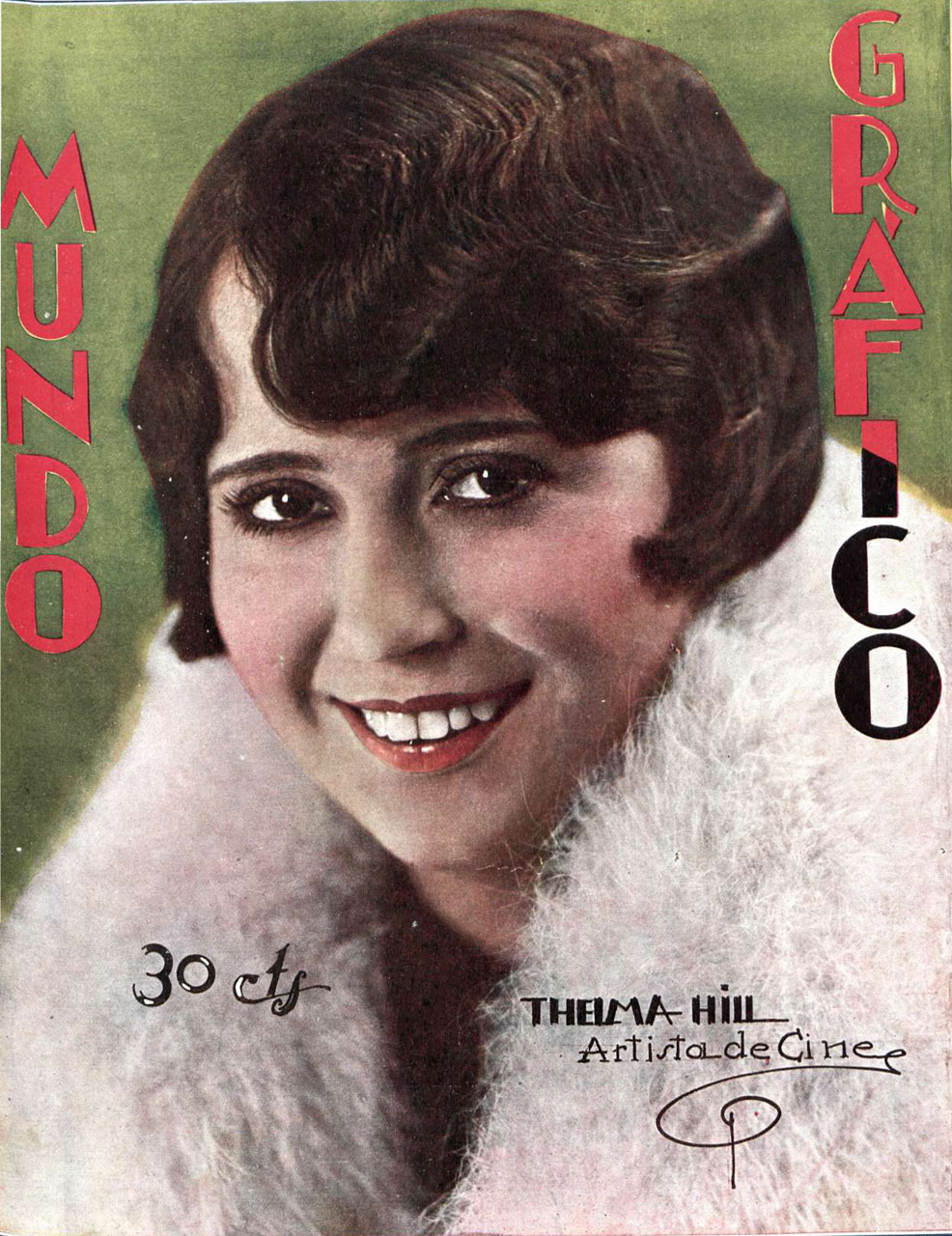 MUNDO GRAFICO magazine side cover 24 October 1928