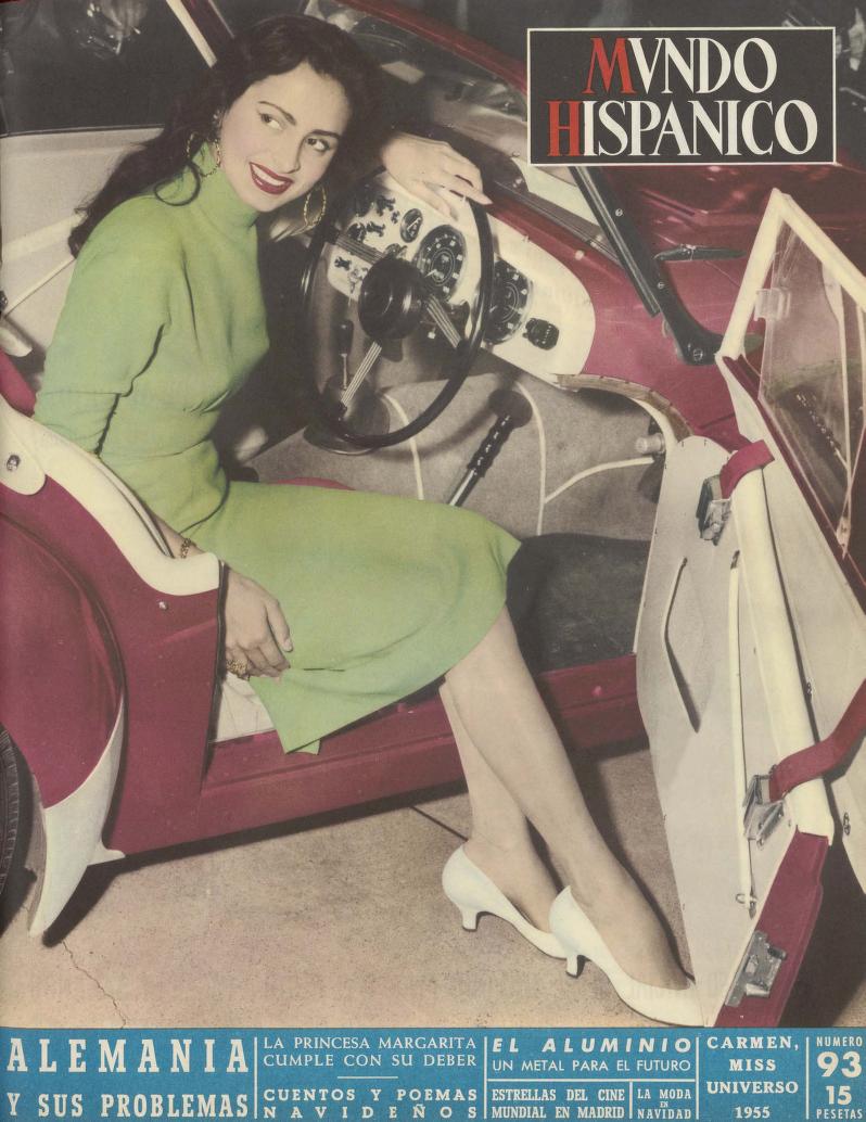 MUNDO HISPANICO magazine side cover Issue 93  December 1955