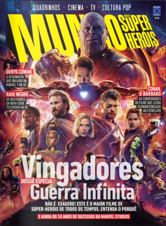 MUNDO DOS SUPER HEROIS magazine side cover Issue 98  March 2018