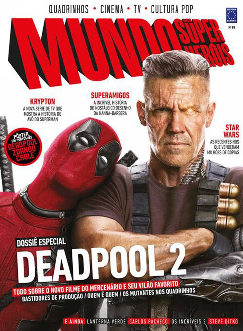 MUNDO DOS SUPER HEROIS magazine side cover Issue 99  April 2018