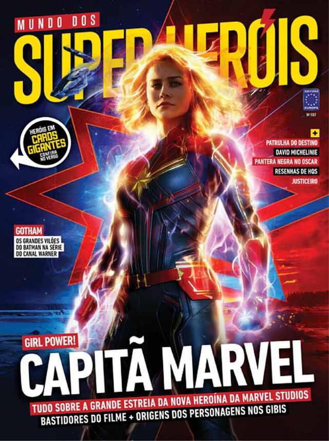 MUNDO DOS SUPER HEROIS magazine side cover Issue 107  February 2019