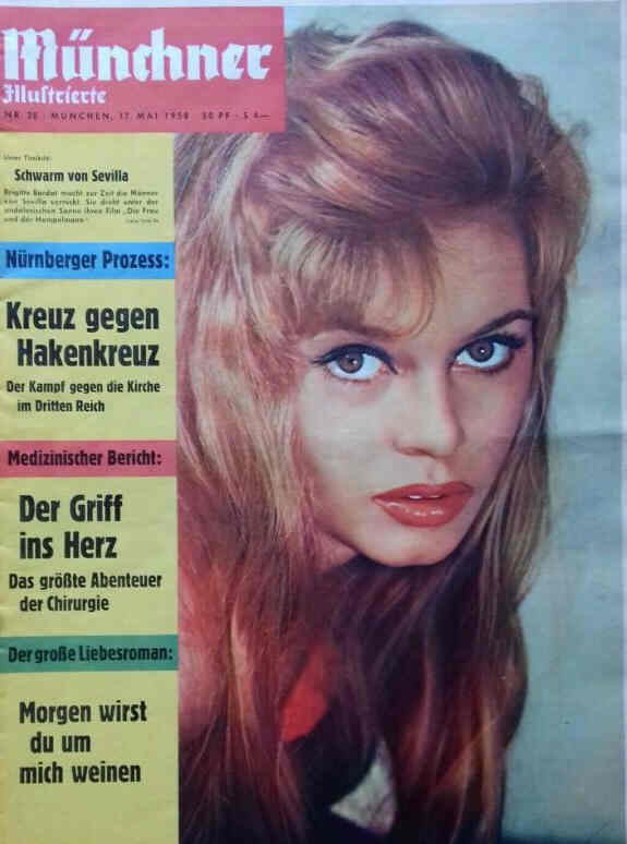 MUNCHNER ILLUSTRIERTE magazine side cover Issue 20 17 May 1958