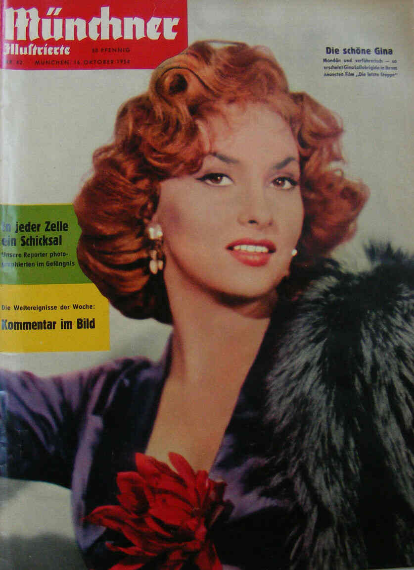 MUNCHNER ILLUSTRIERTE magazine side cover Issue 42 16 October 1954
