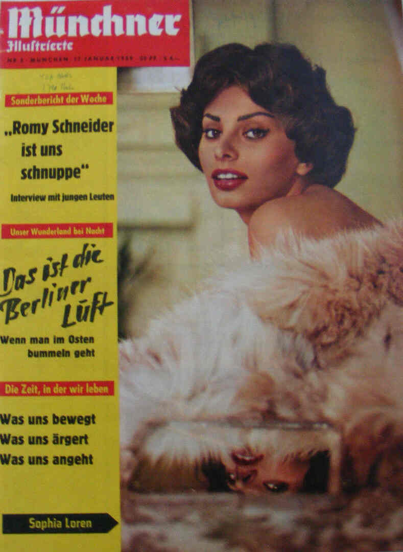 MUNCHNER ILLUSTRIERTE magazine side cover Issue 3 17 January 1959