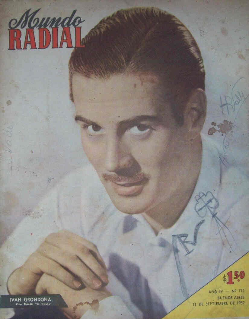 MUNDO RADIAL magazine side cover Issue 172 11 September 1952