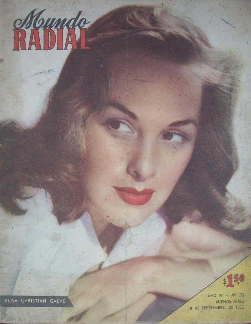 MUNDO RADIAL magazine side cover Issue 173 18 September 1952
