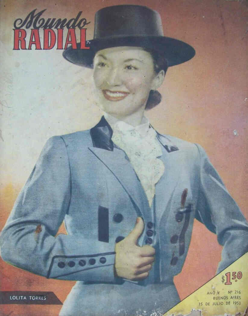 MUNDO RADIAL magazine side cover Issue 216 15 July 1953