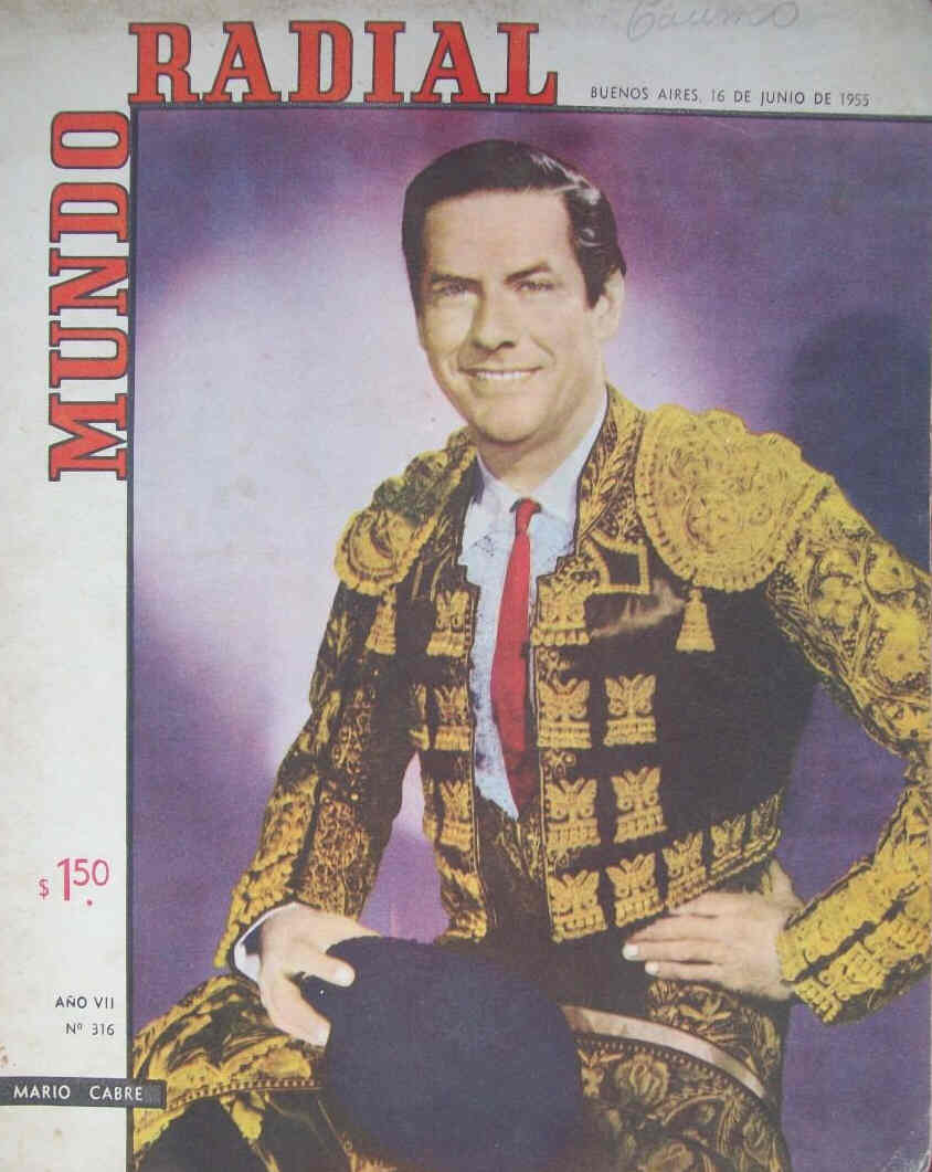 MUNDO RADIAL magazine side cover Issue 316 16 June 1955