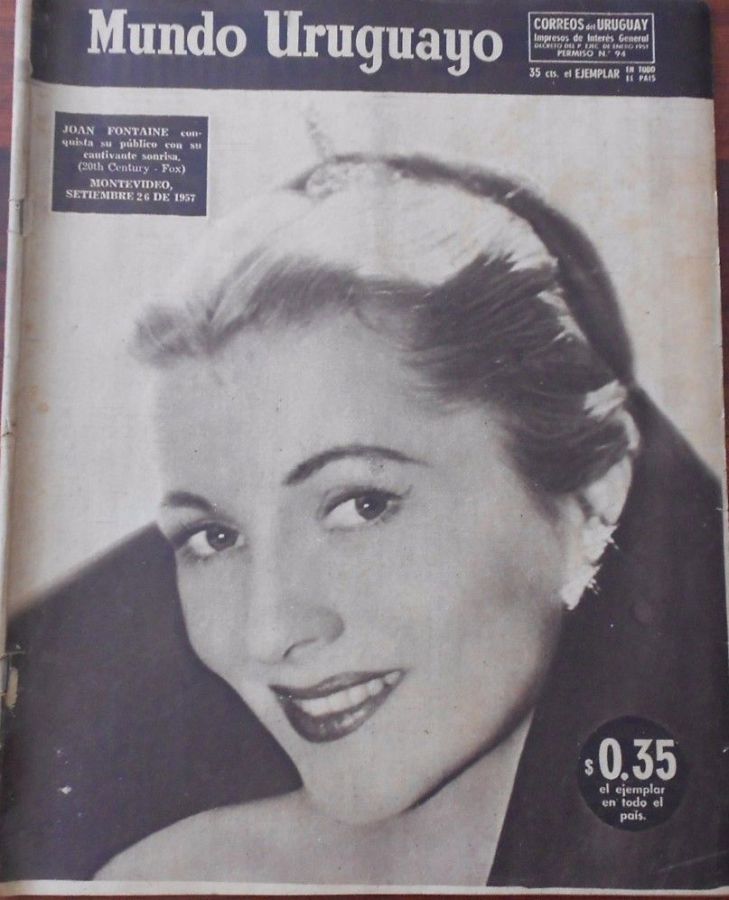 MUNDO URUGUAYO magazine side cover 26 September 1957
