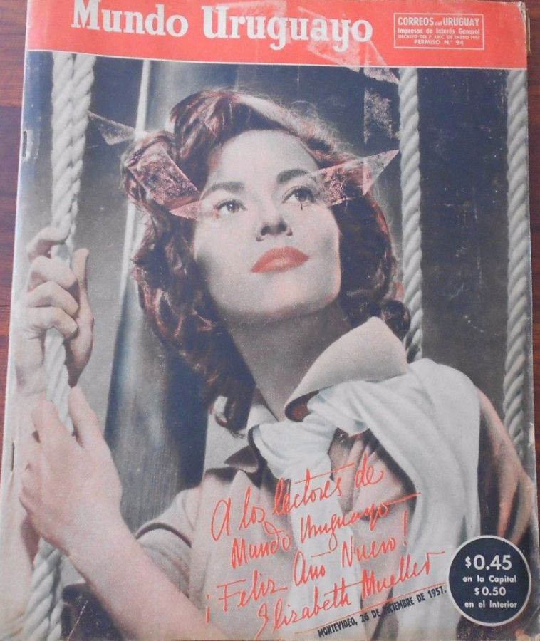 MUNDO URUGUAYO magazine side cover 26 December 1957