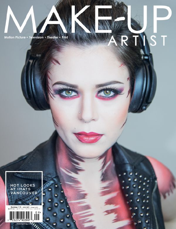MAKE-UP ARTIST magazine side cover Issue 115 August/September 2015