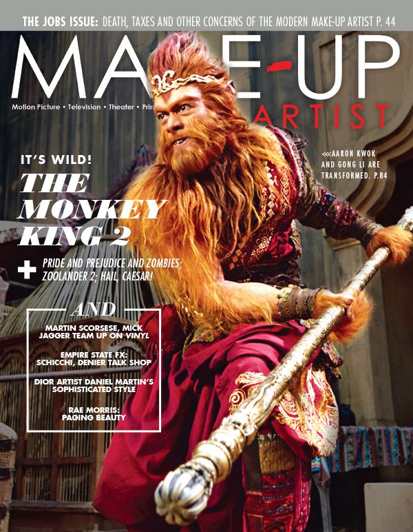 MAKE-UP ARTIST magazine side cover Issue 119 April/May 2016
