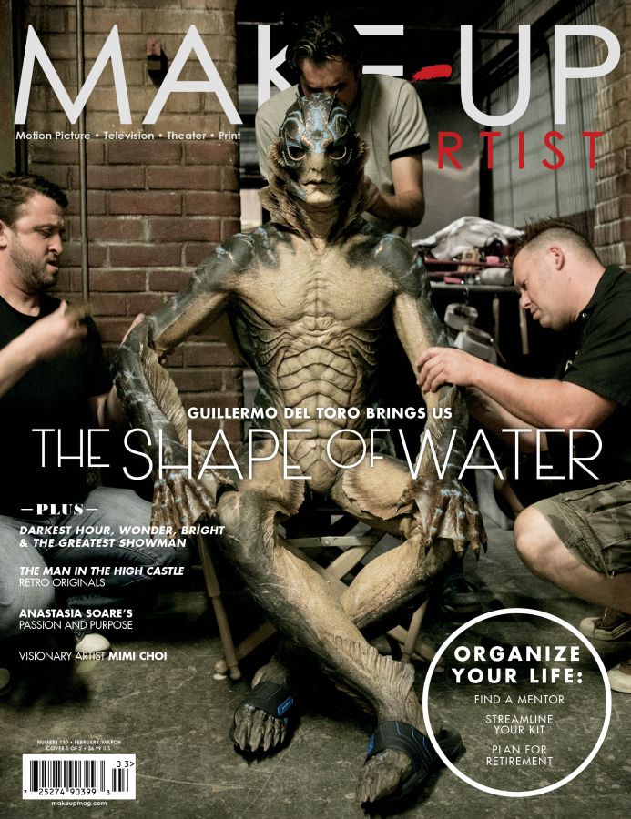 MAKE-UP ARTIST magazine side cover Issue 130 February/March 2018