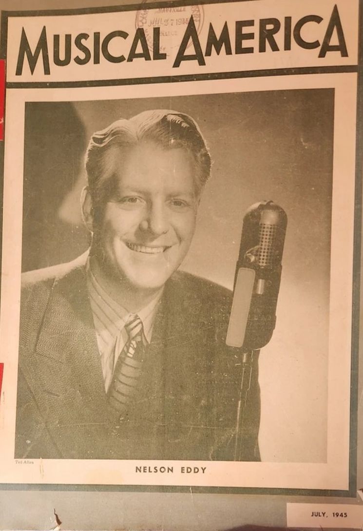 MUSICAL AMERICA magazine side cover  July 1945