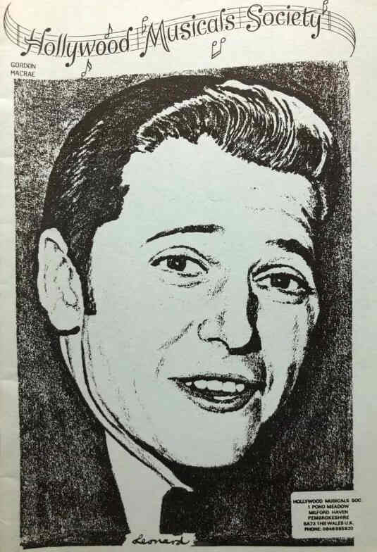 HOLLYWOOD MUSICALS SOCIETY magazine side cover Winter 1991