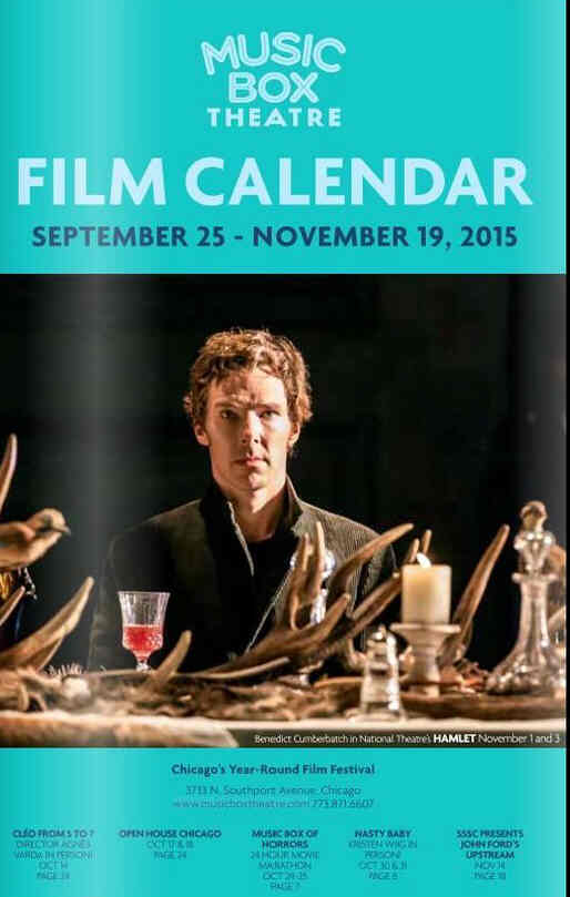 MUSIC BOX THEATRE magazine side cover  September/November 2015