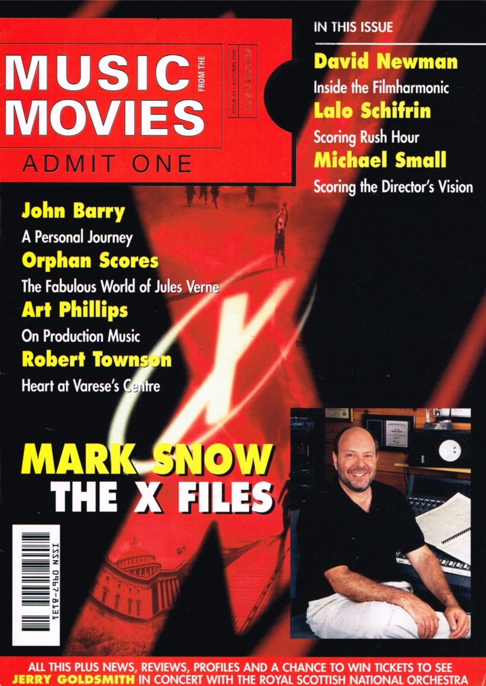 MUSIC FROM THE MOVIES magazine side cover Issue 21 Autumn 1998