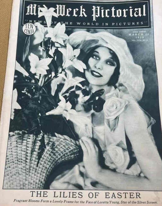MID-WEEK PICTORIAL magazine side cover 30 March 1929