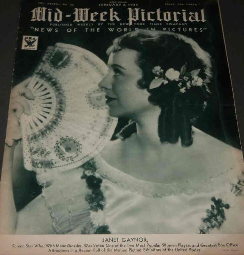 MID-WEEK PICTORIAL magazine side cover 3 February 1934