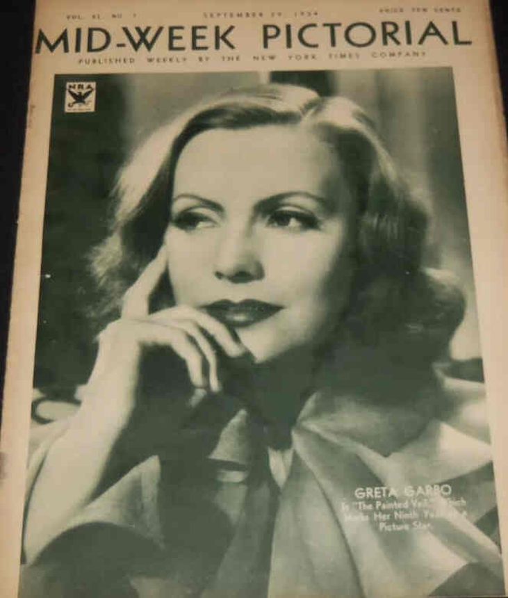 MID-WEEK PICTORIAL magazine side cover 29 September 1934