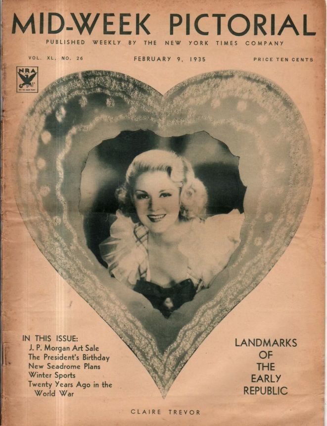 MID-WEEK PICTORIAL magazine side cover 9 February 1935