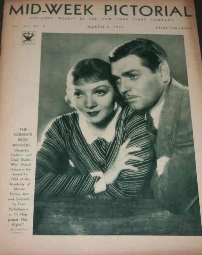 MID-WEEK PICTORIAL magazine side cover 9 March 1935