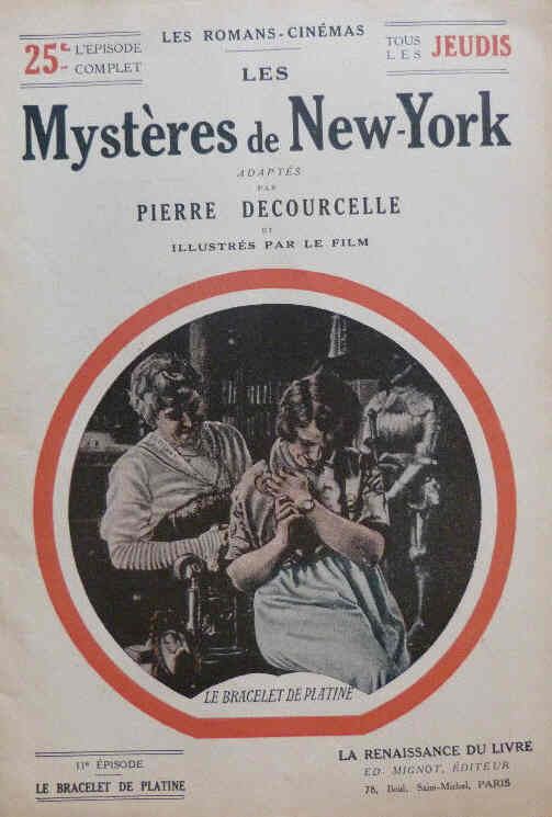 MYSTERES DE NEW YORK |LES magazine side cover Issue 11  1916