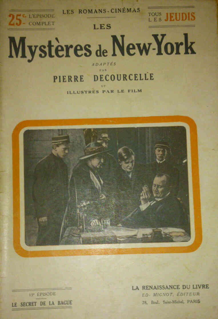 MYSTERES DE NEW YORK |LES magazine side cover Issue 15  1916