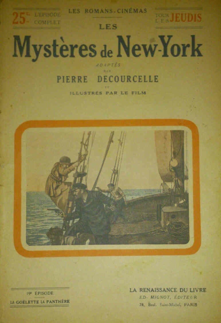 MYSTERES DE NEW YORK |LES magazine side cover Issue 19  1916