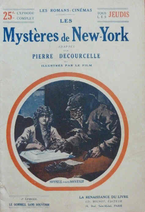 MYSTERES DE NEW YORK |LES magazine side cover Issue 2  1916