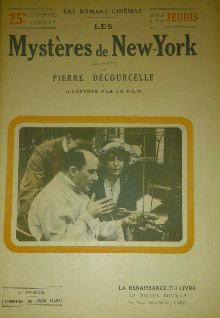 MYSTERES DE NEW YORK |LES magazine side cover Issue 20  1916
