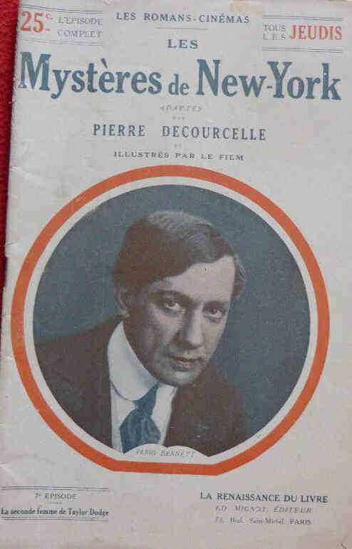 MYSTERES DE NEW YORK |LES magazine side cover Issue 7  1916