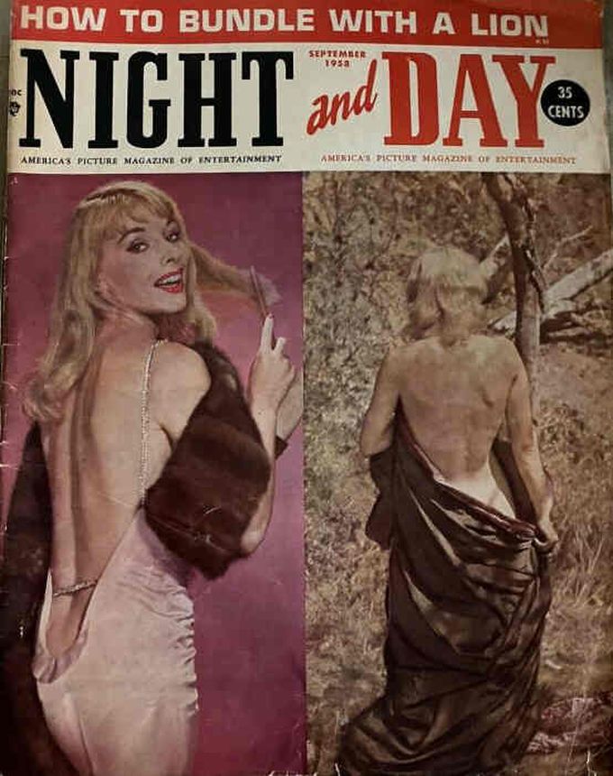 NIGHT AND DAY magazine side cover  September 1958