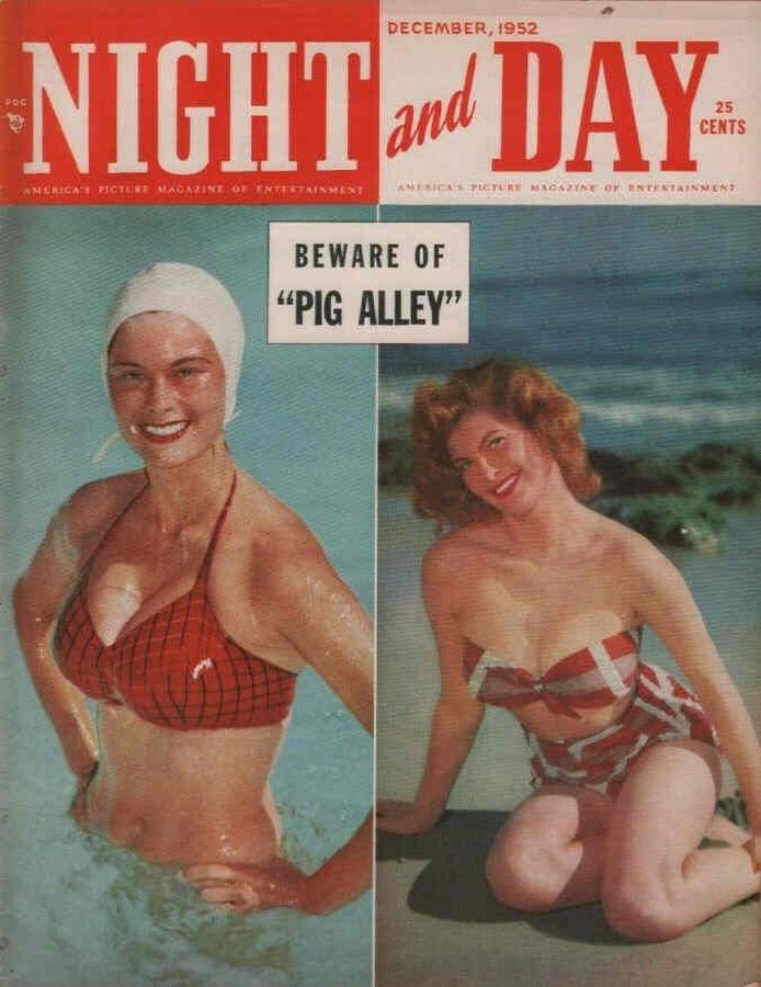 NIGHT AND DAY magazine side cover  December 1952