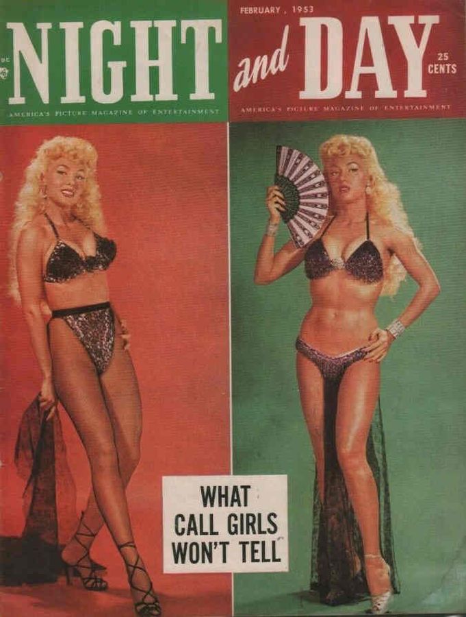 NIGHT AND DAY magazine side cover  February 1953