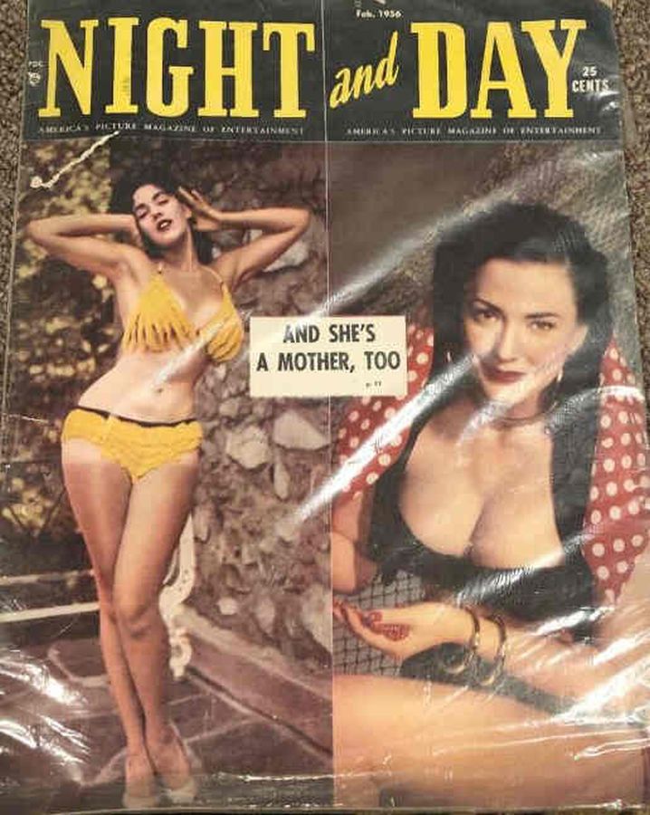 NIGHT AND DAY magazine side cover  February 1956