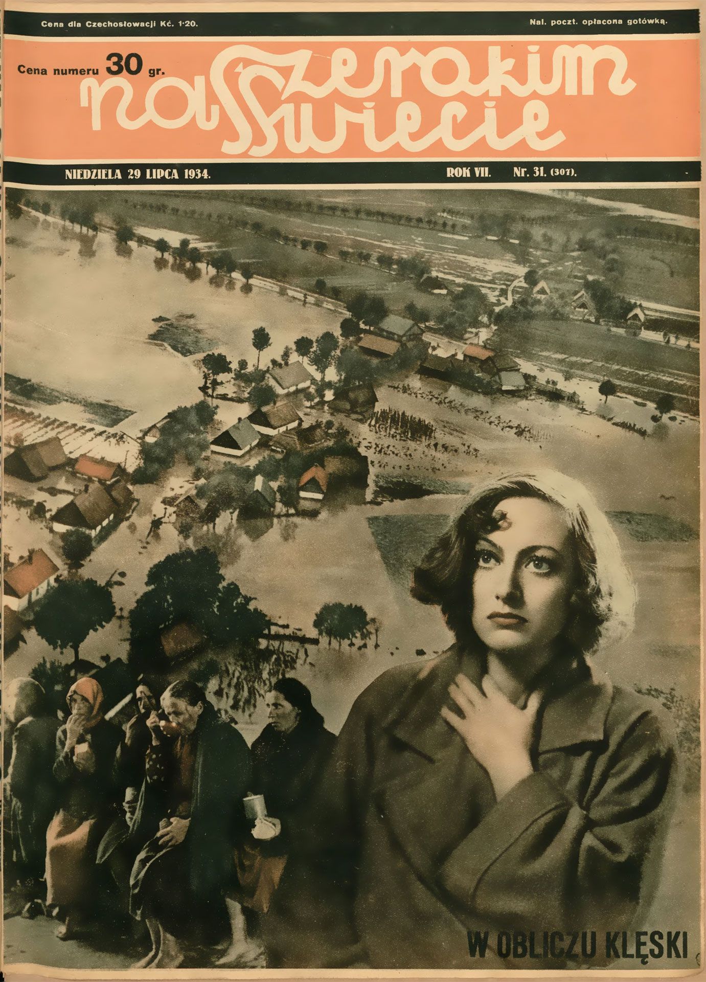 NA SZEROKIM SWIECIE magazine side cover Issue 307  Vol 7 No  31 29 July 1934